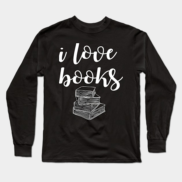 I Love Books Long Sleeve T-Shirt by lonway